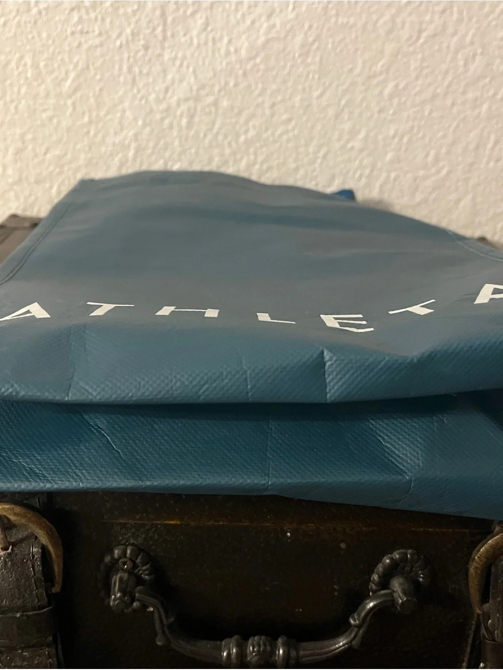 Athleta Deep Teal Logo Tote with Branded Straps